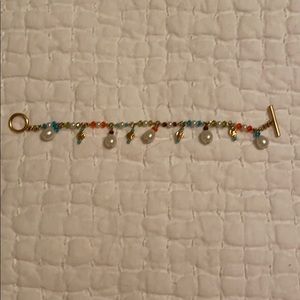 Lauren Ralph Lauren Pearl Gold Gemstone Bracelet